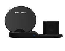 Load image into Gallery viewer, 3 in1 10W Qi Wireless Charger Dock Station Fast Charging for Apple Watch 1 2 3 4 For iPhone XR XS Max For Samsung S9 For AirPods