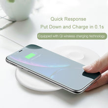 Load image into Gallery viewer, Baseus 2 in 1 Wireless Charger Pad For Apple Watch iPhone X Xs Max XR Desktop Fast Wireless Charging Charger Born for Apple Fans