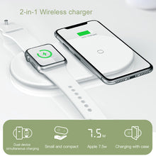 Load image into Gallery viewer, Baseus 2 in 1 Wireless Charger Pad For Apple Watch iPhone X Xs Max XR Desktop Fast Wireless Charging Charger Born for Apple Fans