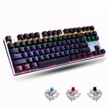 Load image into Gallery viewer, Metoo  Edition Mechanical Keyboard 87 keys Blue Switch Gaming Keyboards for Tablet Desktop  Russian sticker