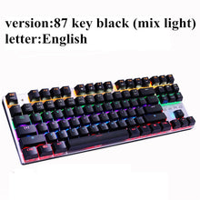 Load image into Gallery viewer, Metoo  Edition Mechanical Keyboard 87 keys Blue Switch Gaming Keyboards for Tablet Desktop  Russian sticker