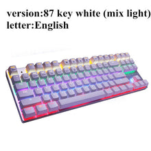 Load image into Gallery viewer, Metoo  Edition Mechanical Keyboard 87 keys Blue Switch Gaming Keyboards for Tablet Desktop  Russian sticker