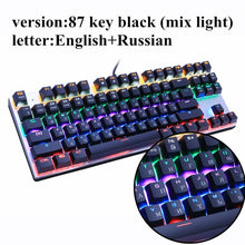 Load image into Gallery viewer, Metoo  Edition Mechanical Keyboard 87 keys Blue Switch Gaming Keyboards for Tablet Desktop  Russian sticker