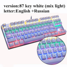 Load image into Gallery viewer, Metoo  Edition Mechanical Keyboard 87 keys Blue Switch Gaming Keyboards for Tablet Desktop  Russian sticker
