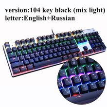 Load image into Gallery viewer, Metoo  Edition Mechanical Keyboard 87 keys Blue Switch Gaming Keyboards for Tablet Desktop  Russian sticker