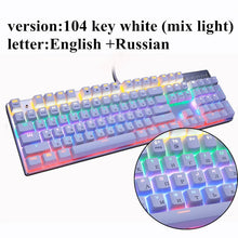 Load image into Gallery viewer, Metoo  Edition Mechanical Keyboard 87 keys Blue Switch Gaming Keyboards for Tablet Desktop  Russian sticker