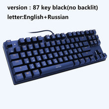Load image into Gallery viewer, Metoo  Edition Mechanical Keyboard 87 keys Blue Switch Gaming Keyboards for Tablet Desktop  Russian sticker